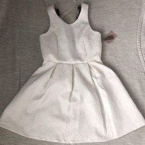 White dress with black lace